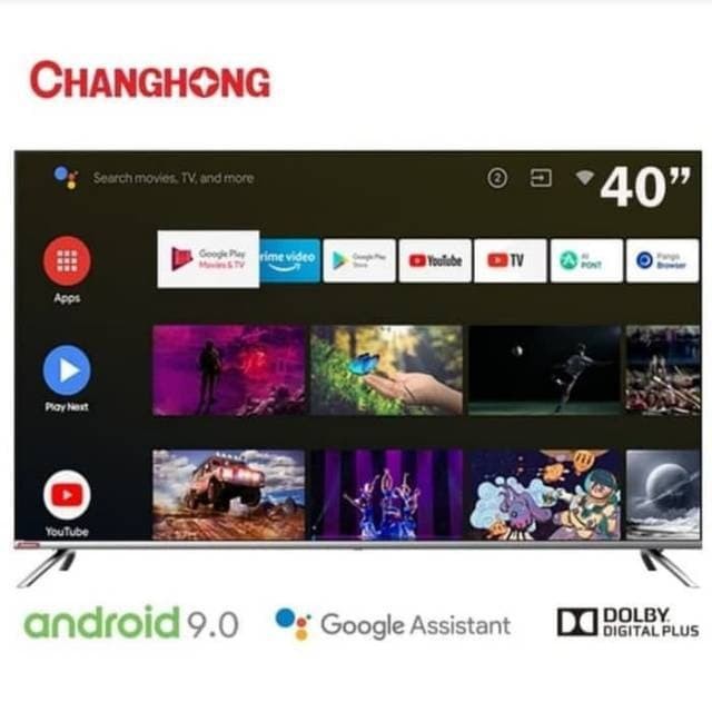 Changhong 40 Inch borderless Netflix TV Google certified Android 9.0 Smart TV LED TV (Model：L 40H7)