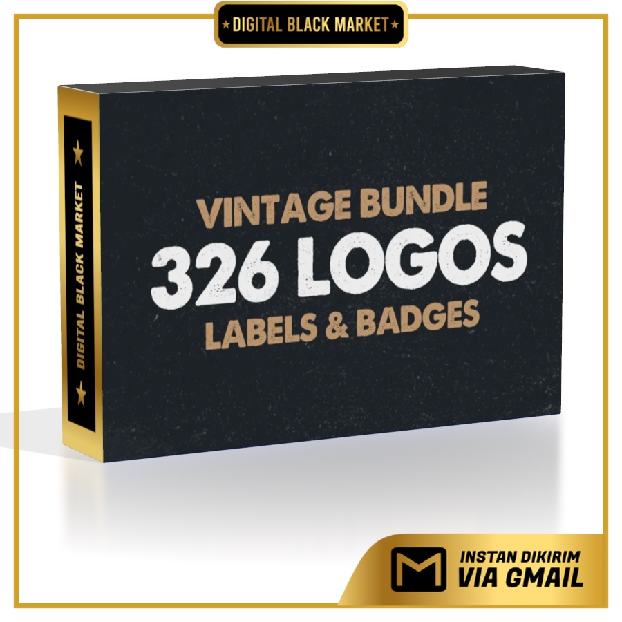 Mega Bundle 326 Vintage Logos Badges - Photoshop &amp; Illustrator