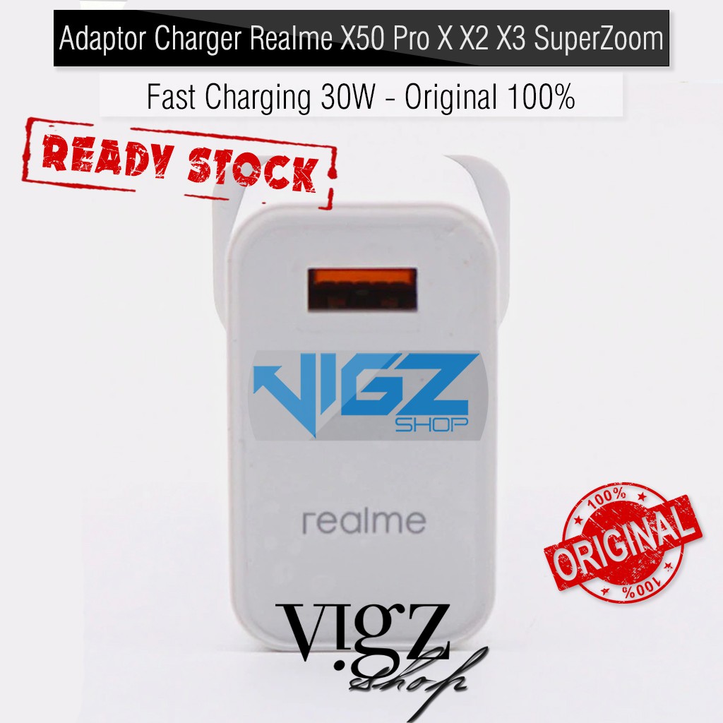 Adaptor Charger Realme Fast Charging 30W Realme X50 Pro X X2 X3 SuperZoom Original