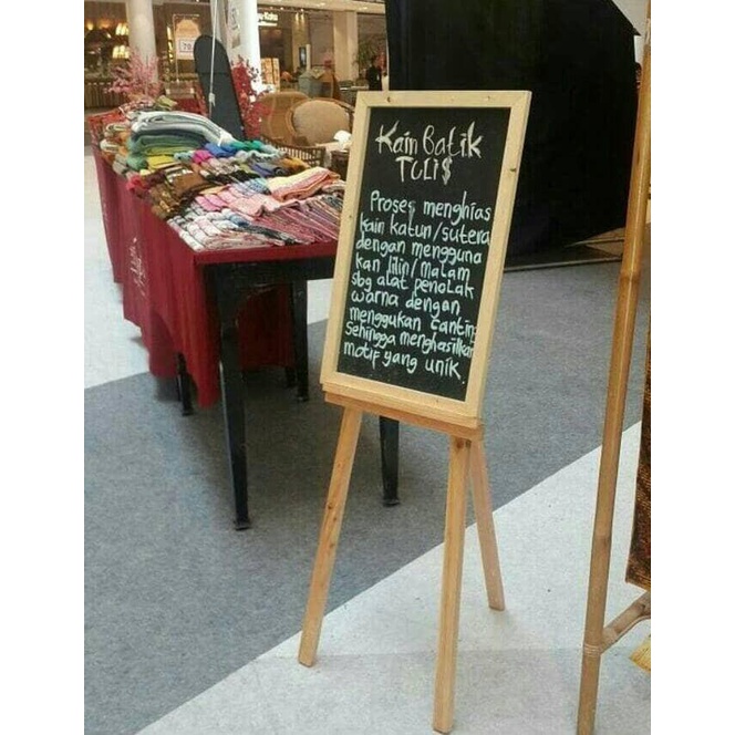 

Blackboard Papan Tulis Kapur 60X40 + Stand 50Cm 062