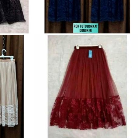➹ ROK TUTU RENDA MAXI SKIRT PREMIUM IMPORT/ ROK TUTU BROKAT TILLE - Hitam ❆