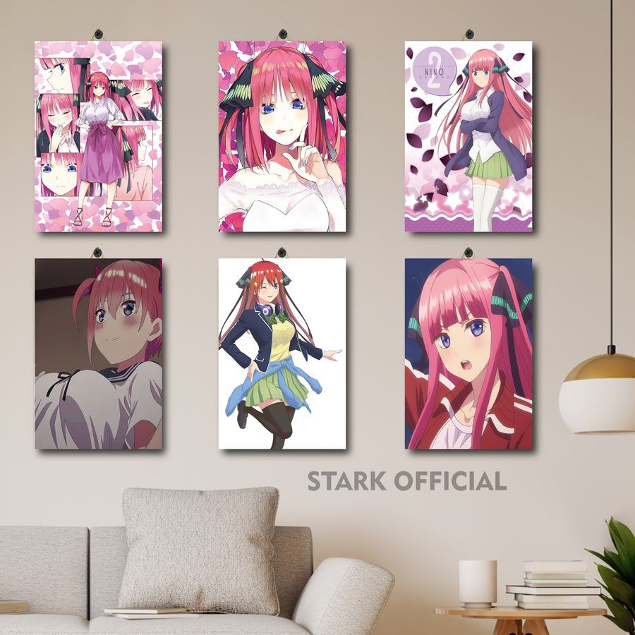 PAJANGAN DINDING KAMAR FOTO ANIME NINO NAKANO GOTOUBUN 20X30 KFXZC/JVHYB/ POSTER KAYU ANIME NINO NAK