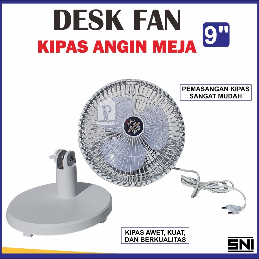 Kipas Angin Meja Mitsuyama 9 inch MS-5544 Desk Fan Kipas Duduk