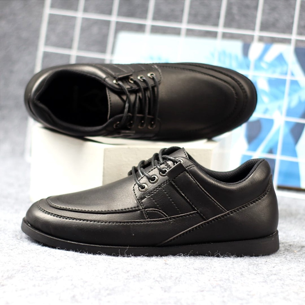 1000%Original Sepatu sneakers tali hitam casual formal pria kulit sintetic asli premium original handmade lokal bandung sepatusekolah sepatukuliah sepatukerja sepatukasual