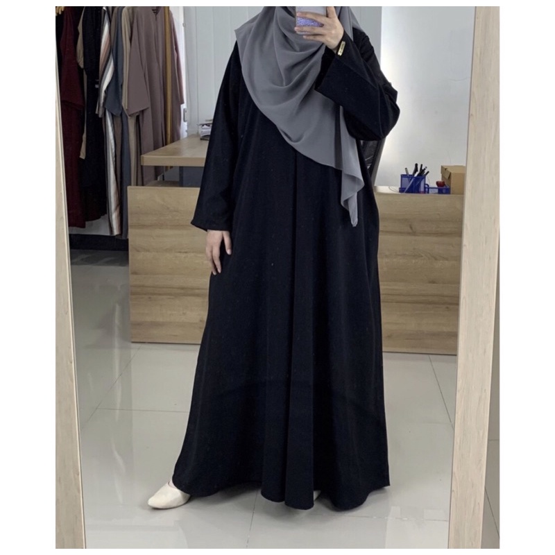 ABAYA BASIC FARRASI / GAMIS SYARI PREMIUM / GAMIS ABAYA-Hitam