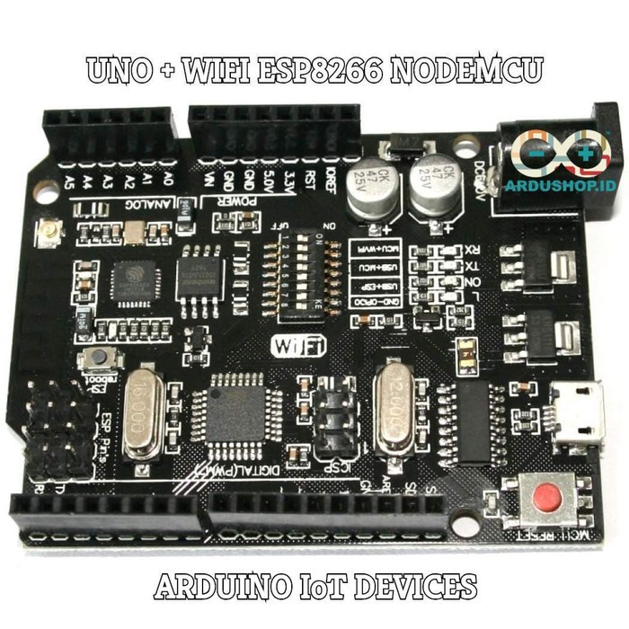 Jual Promo Arduino uno r3 + WiFi NodeMCU ATmega328P + ESP8266 ARDUINO ...