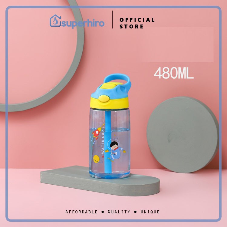 Botol Minum Anak Sedotan Karakter Bottle Food Grade BPA FREE Premium