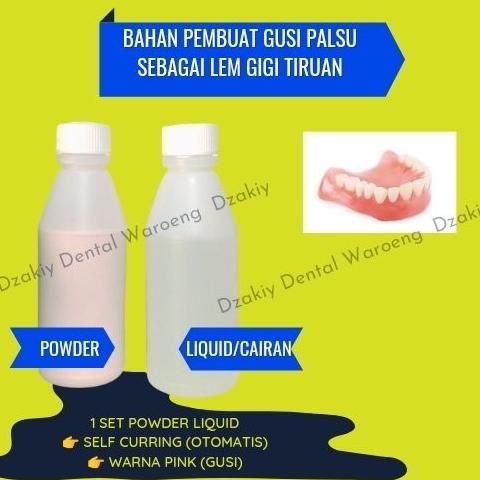 Lem Gigi Palsu Patah Permanen Powder Akrilik Sc Self Curring Bubukan Terlaris