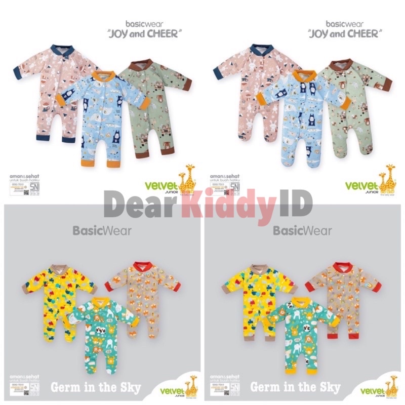 Velvet Baju Kodok (Satuan) Panjang / Sleepsuit Bayi Newborn