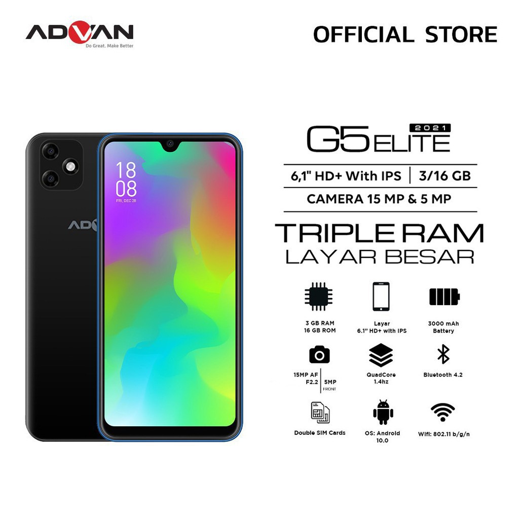 Advan G5 Elite 3/16 Handphone Murah Handphone Untuk Anak Sekolah