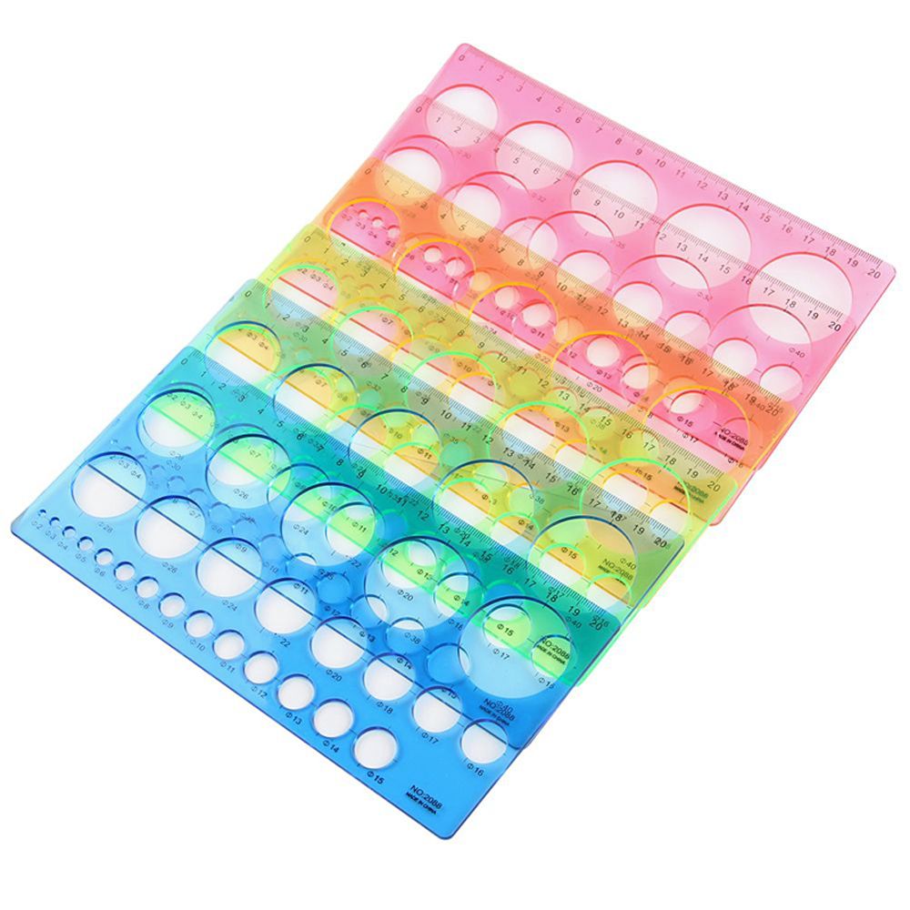 1 Pc Alat Template Penggaris Lingkaran Kerajinan Kertas Origami Quilling Warna Acak
