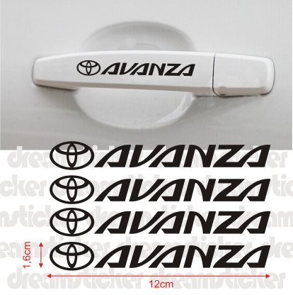 Terbatas Sticker Stiker Door Handle Pegangan Pintu Mobil Toyota Avanza NEW