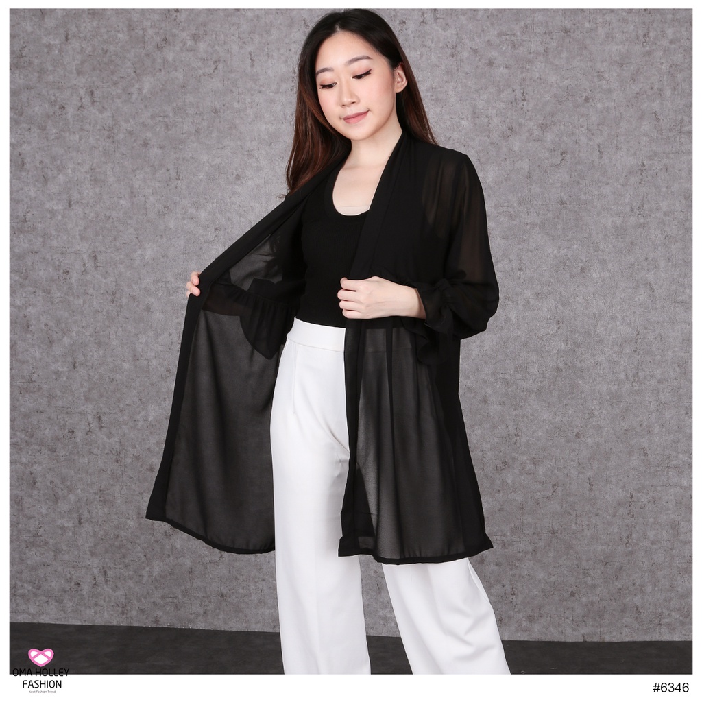 (COD) OH Fashion Rana Ruffle Cardigan #6346 / 2649