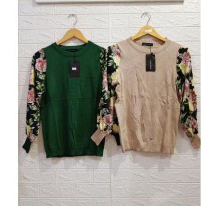atasan zara woman/zara women/ara woman/ara women/ blouse balon rajut import zara tangan bunga