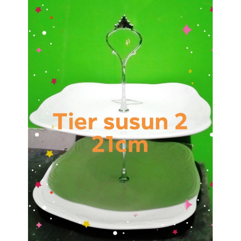 PIRING SUSUN KUE KERAMIK / CUPCAKE TIER KERAMIK SUSUN 2