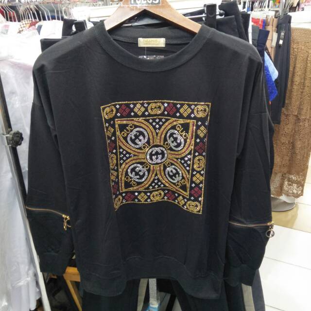 KAOS GUCCI / KAOS CAMPUR IMPORT / KAOS WANITA LENGAN PANJANG