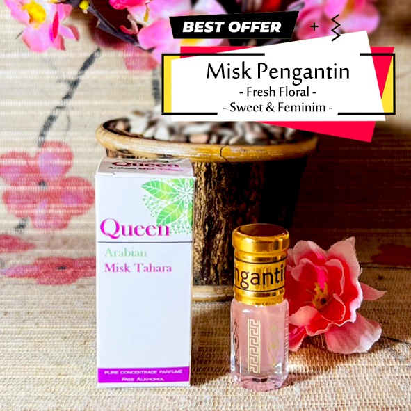 Parfum Arabian Misk Pengantin Asli Saudi Arabia Non Alkhohol Misk Thaharah Original 100% Misk Thahara Misk Tahara Misk Taharah Musk Thaharah