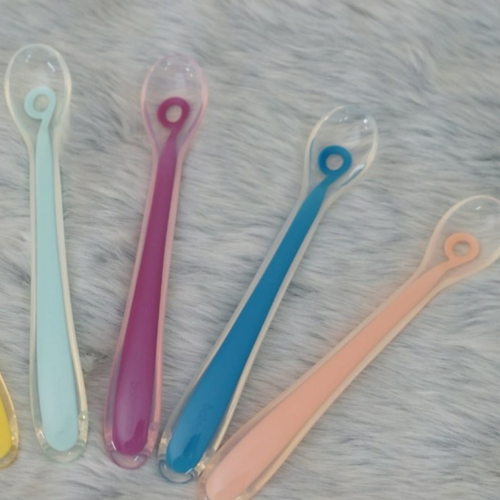 BABYMOOV - Silicon Spoon (1pcs) - Azur / Sendok makan bayi / Sendok Bayi Mpasi