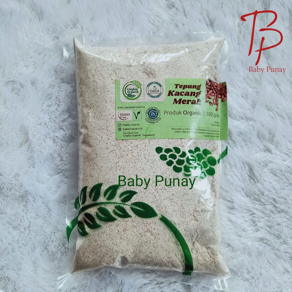 Tepung Organik 500gr MPASI Bayi Bebas Gluten  Beras Merah Kacang Merah  Ubi Ungu Lingkar Organik | Tepung Mpasi Organik | Bubur Bayi | Makanan Bayi