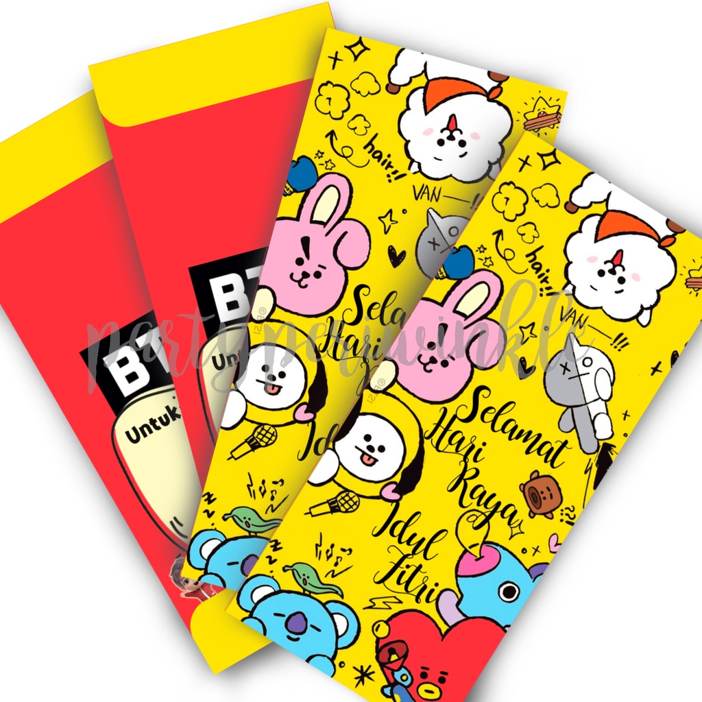 

Amplop Angpao Lebaran / Idul Fitri - BTS / BT21 Doodle Character