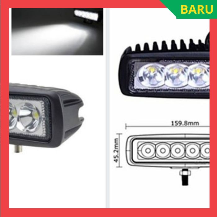 Lampu LED Mobil 24 Volt Pipih Lampu Sorot LED Motor Mobil Lampu Tembak Motor Mobil Lampu Kabut LED