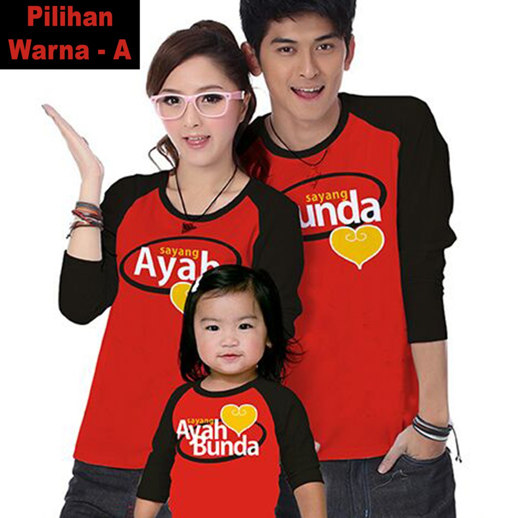 Kaos Raglan Couple Custom Nama Pasangan Keluarga Family Shopee