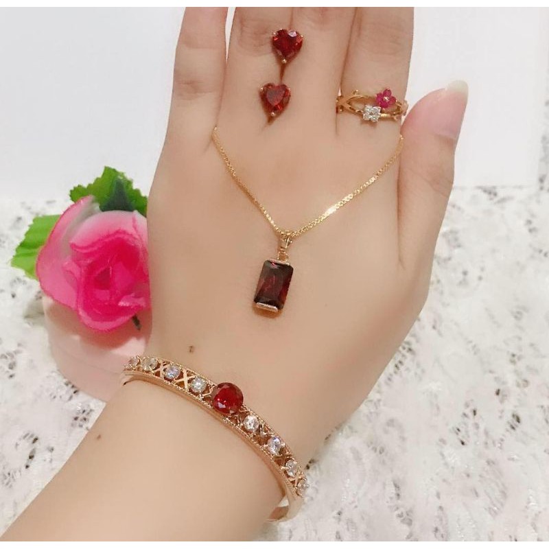 set giok asli lapis emas giok merah 88