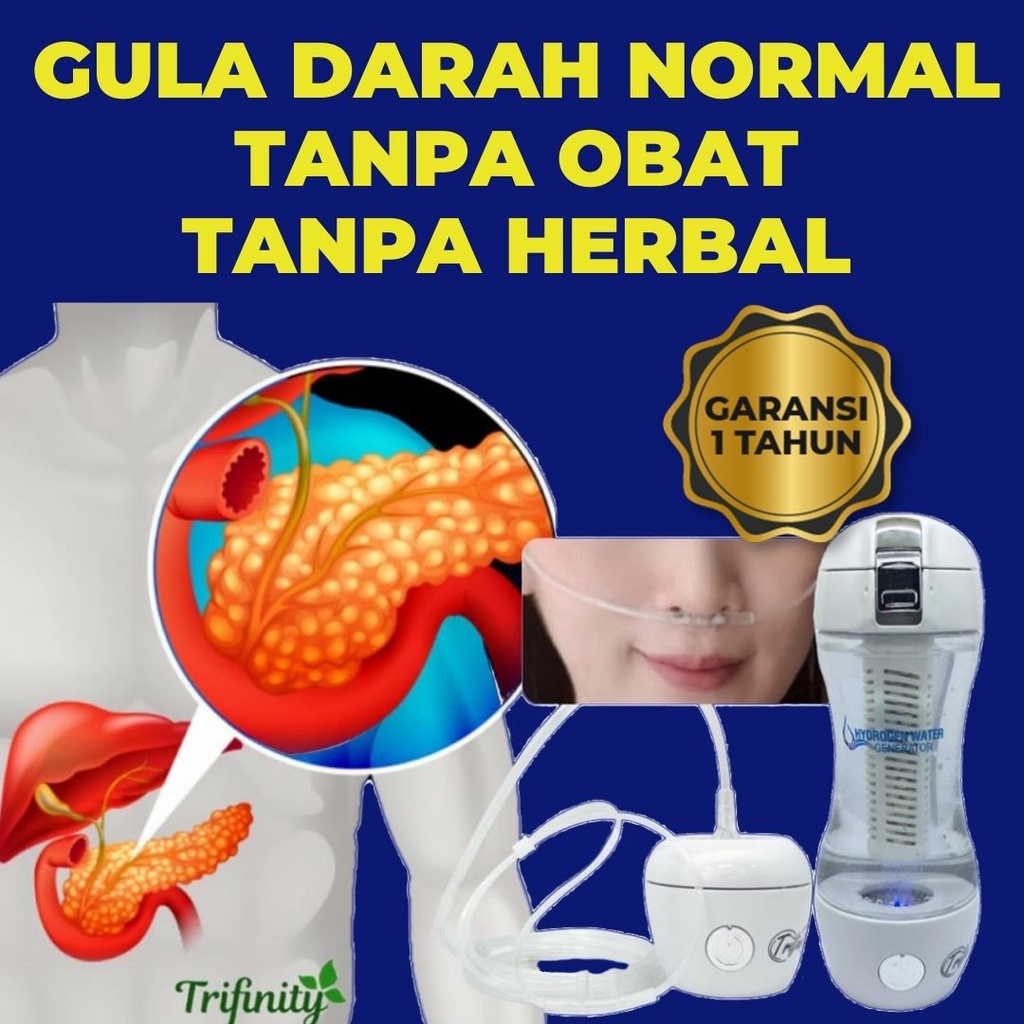 Turun gula darah diabetes kencing manis tanpa obat herbal insulin hanya dengan botol trifinity Gen2