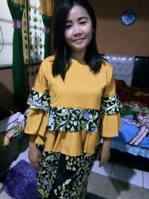 Zola_batik Murah -couple Sania Rufle