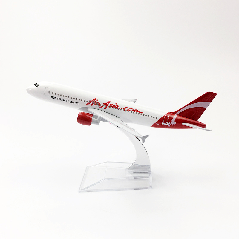 Model Pesawat Terbang Airbus 320 Airline 2007 Asia A320 Bahan Alloy Die-cast 16CM Warna Putih 1 / 400