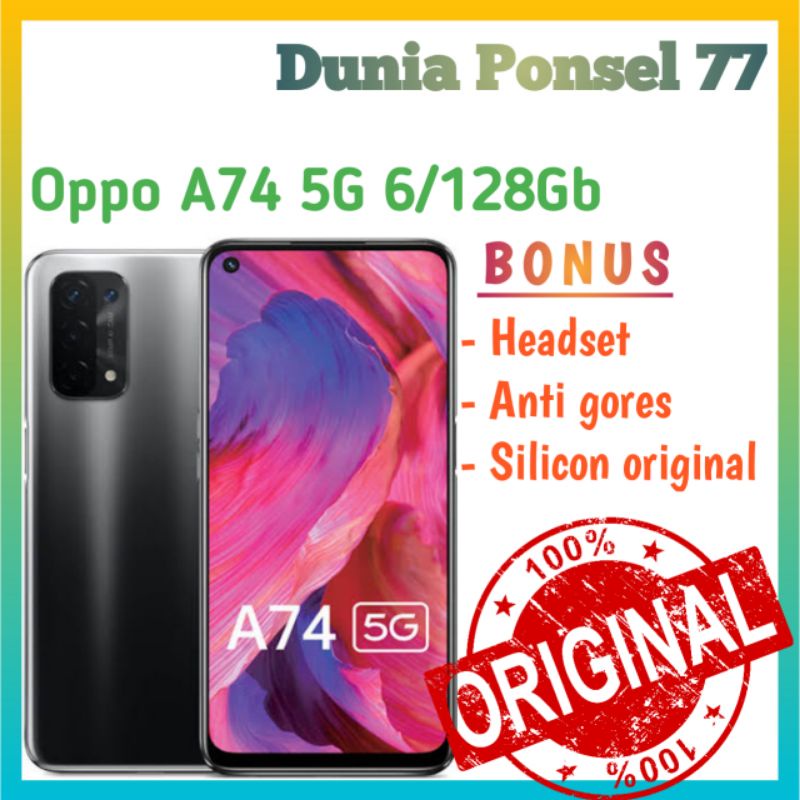 OPPO A74 5G 6/128GB GARANSI RESMI OPPO INDONESIA