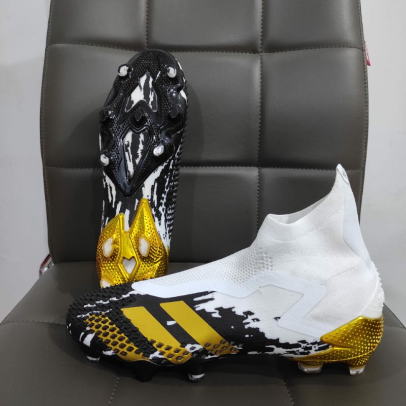 SEPATU BOLA ADIDAS PREDATOR MUTATOR 20+ WHITE BLACK GOLD FG