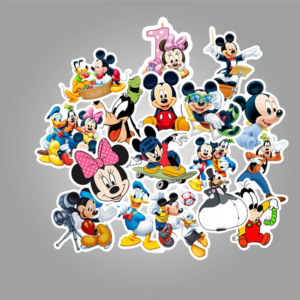 [Elegan] Stiker Kulkas Luggage Gitar Laptop Decor Frozen Mickey Minnie