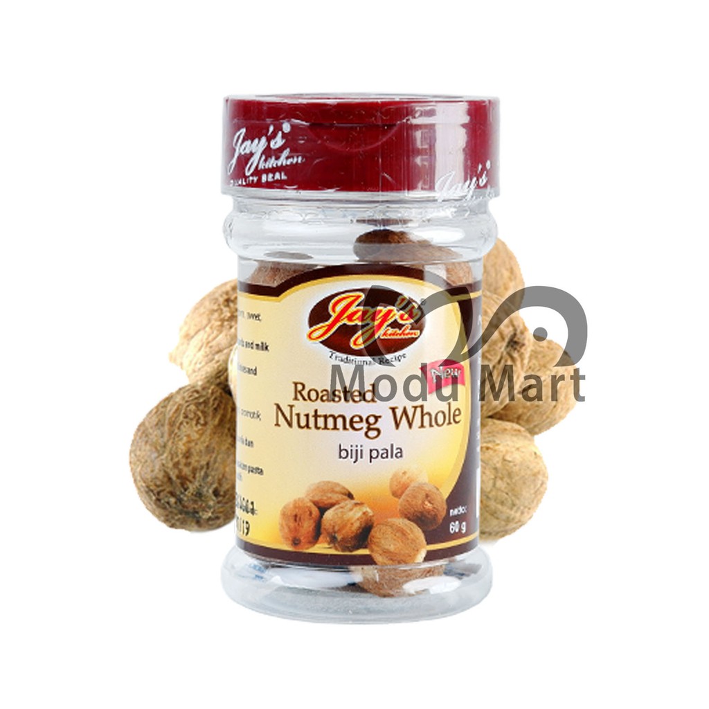 

JAYS KITCHEN Roasted Nutmeg Whole 60g - Jay's Kitchen Biji Pala Utuh