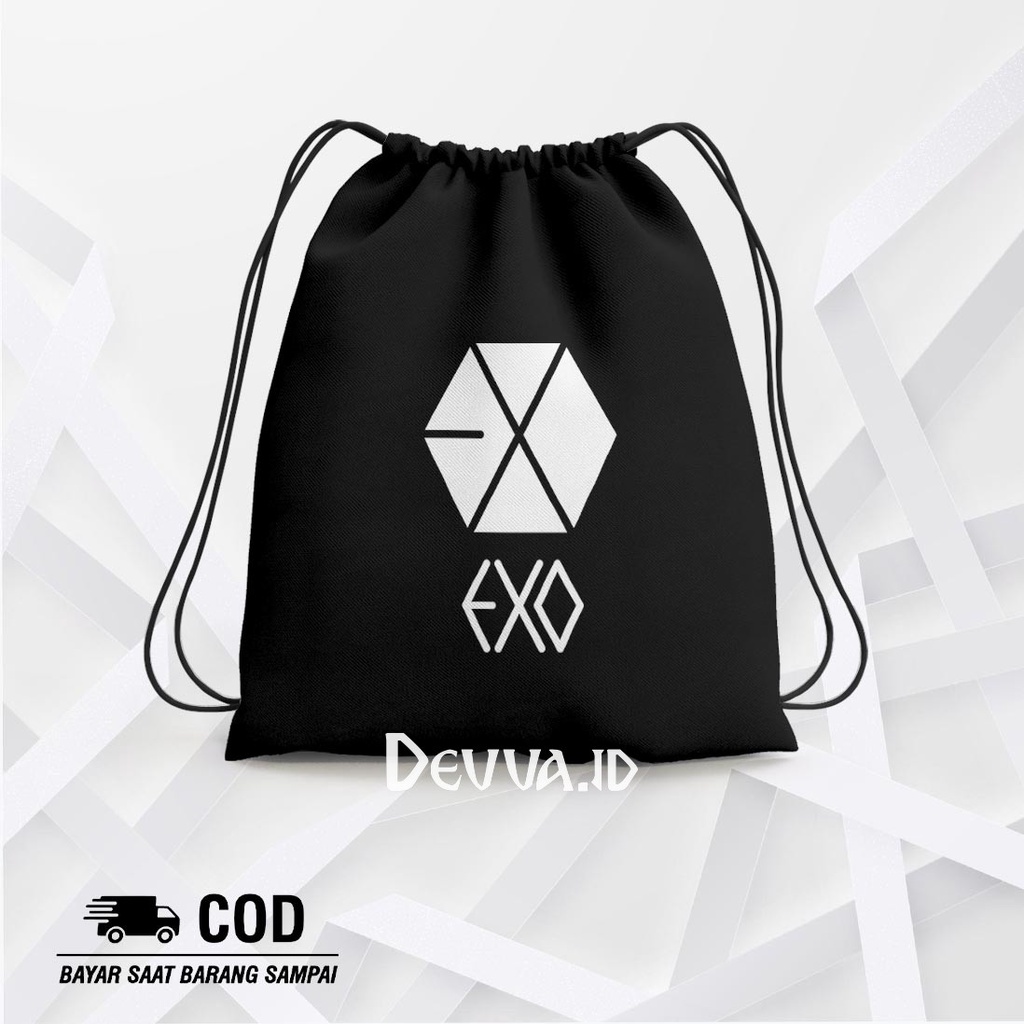 Tas Serut Exo String Bag Bts Muat Banyak Barang Ukuran 36 X 31 Cm | Devva.Id