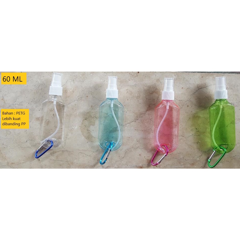 Botol spray gantungan 60 ML handsanitizer, parfum, serbaguna kosong