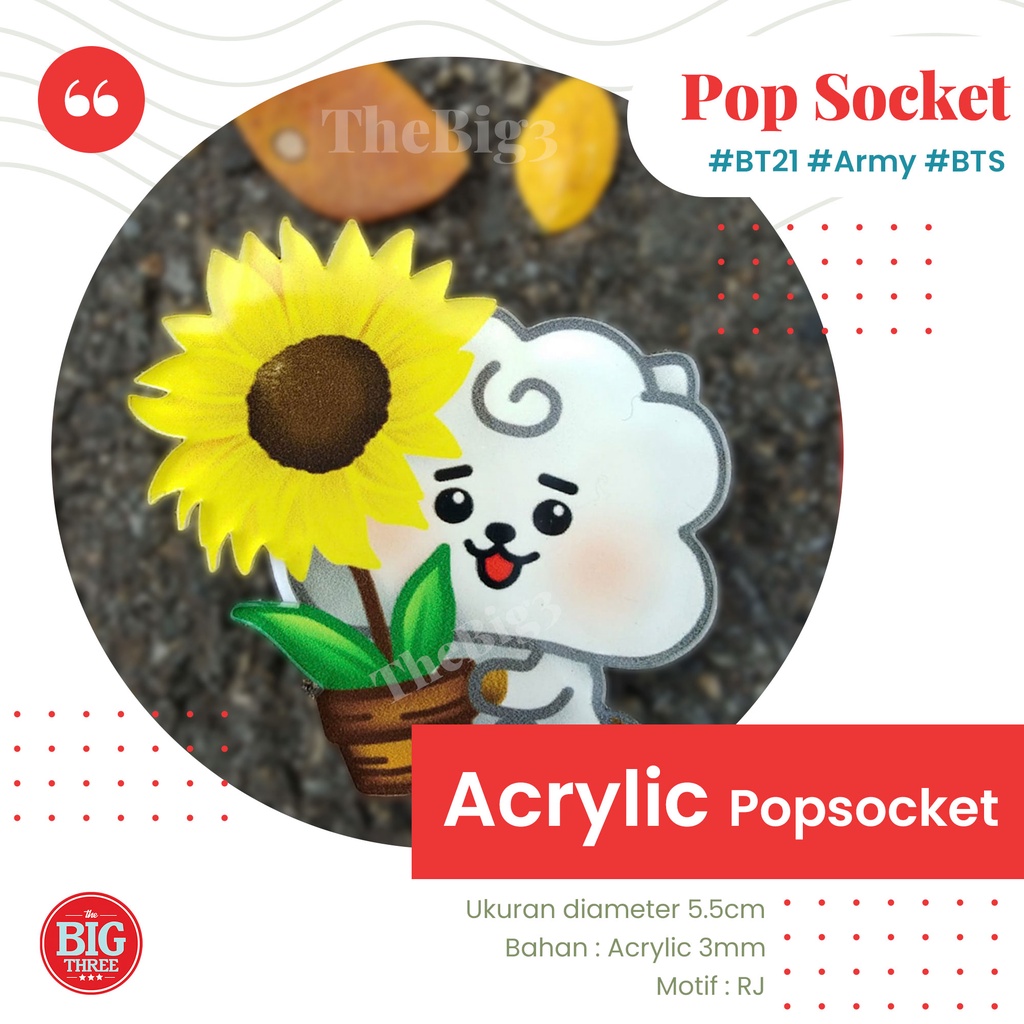 Custom Acrylic PopSocket / Phone Grip Si Pentol Amons Us - Pop Socket donat Cake Mang Sang Tae holder TBT