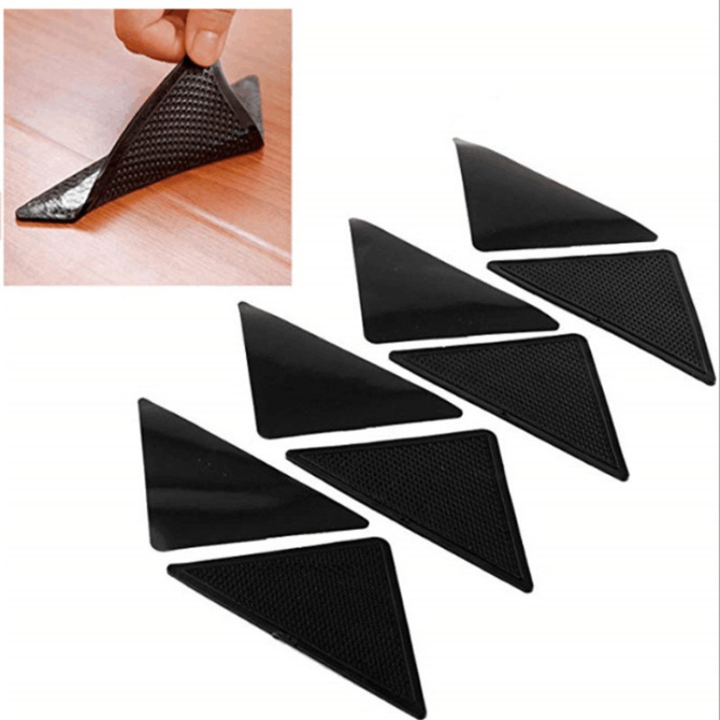 4pcs Karpet Lantai Anti Slip Untuk Ruang Tamu / Kamar Mandi