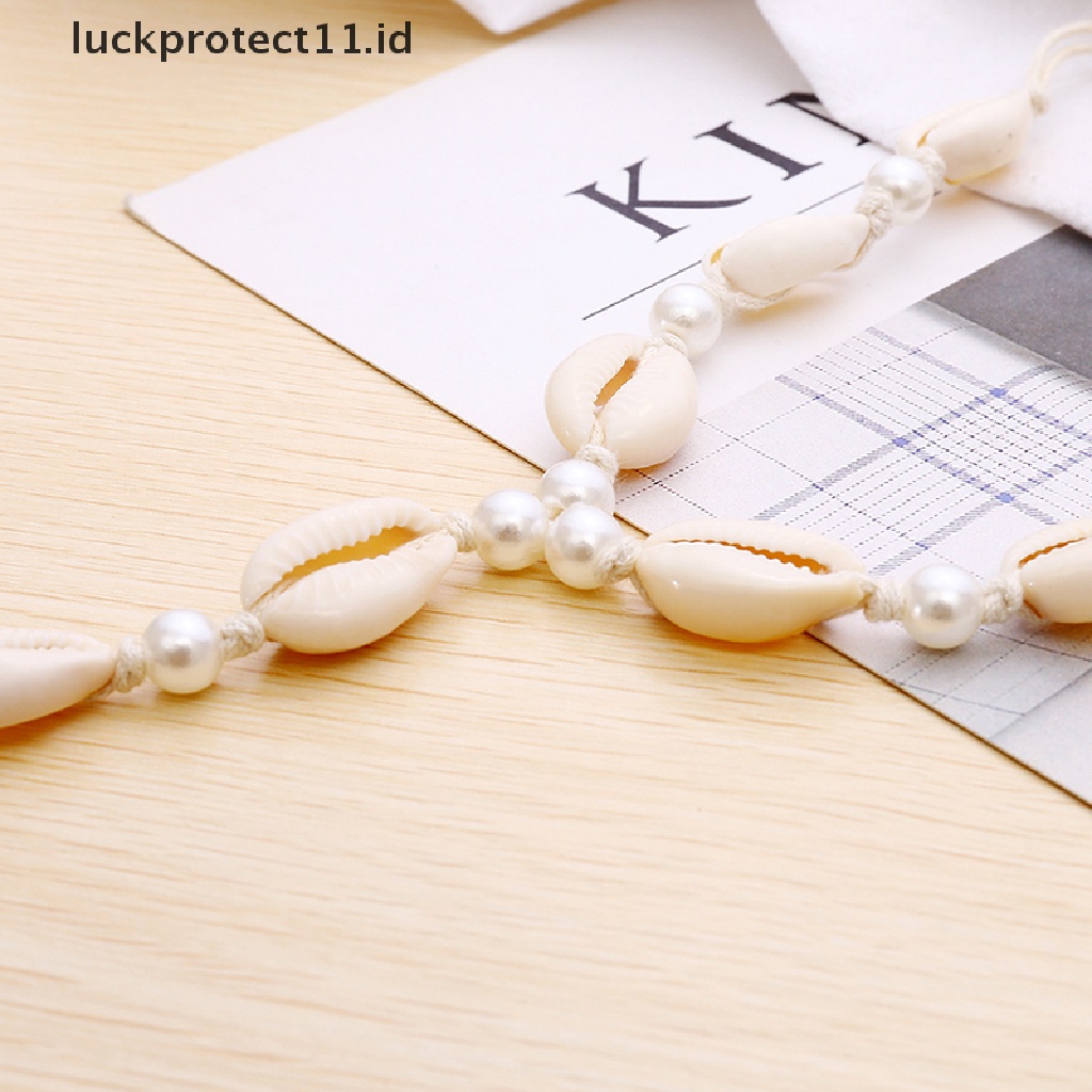 (Luckprotect11) Kacamata Pelindung Untuk Pria / WanitaId Gelang Kaki Wanita Model Kerang Mutiara Untuk Pantai