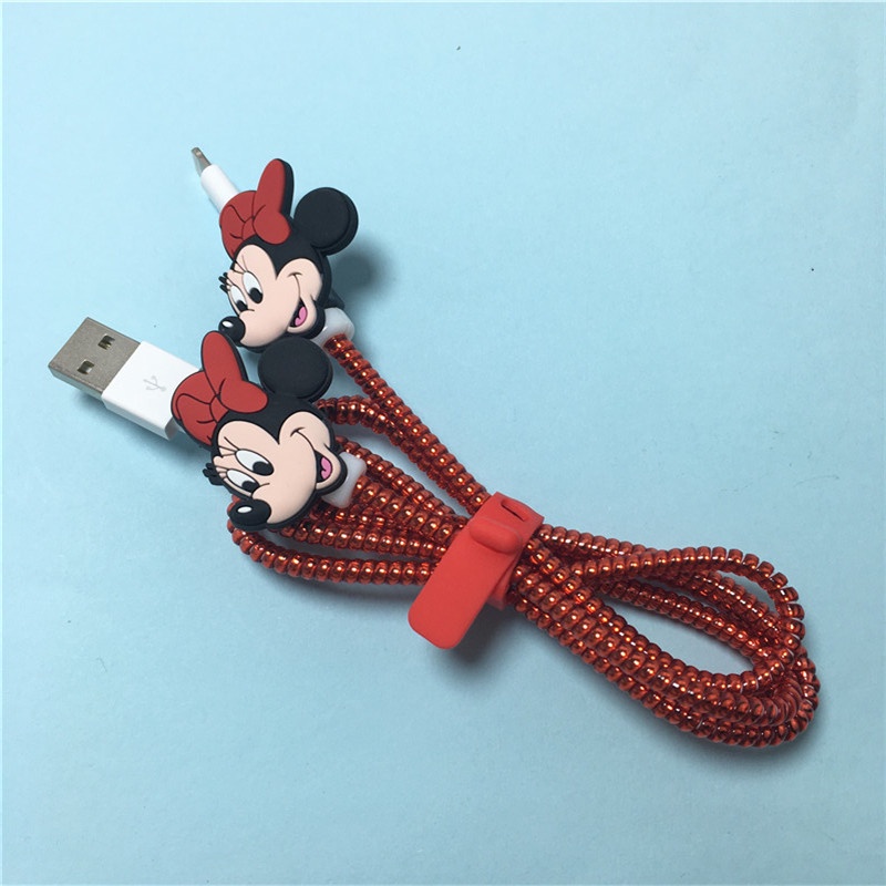 Set Pelindung Kabel Charger USB Universal Motif Kartun