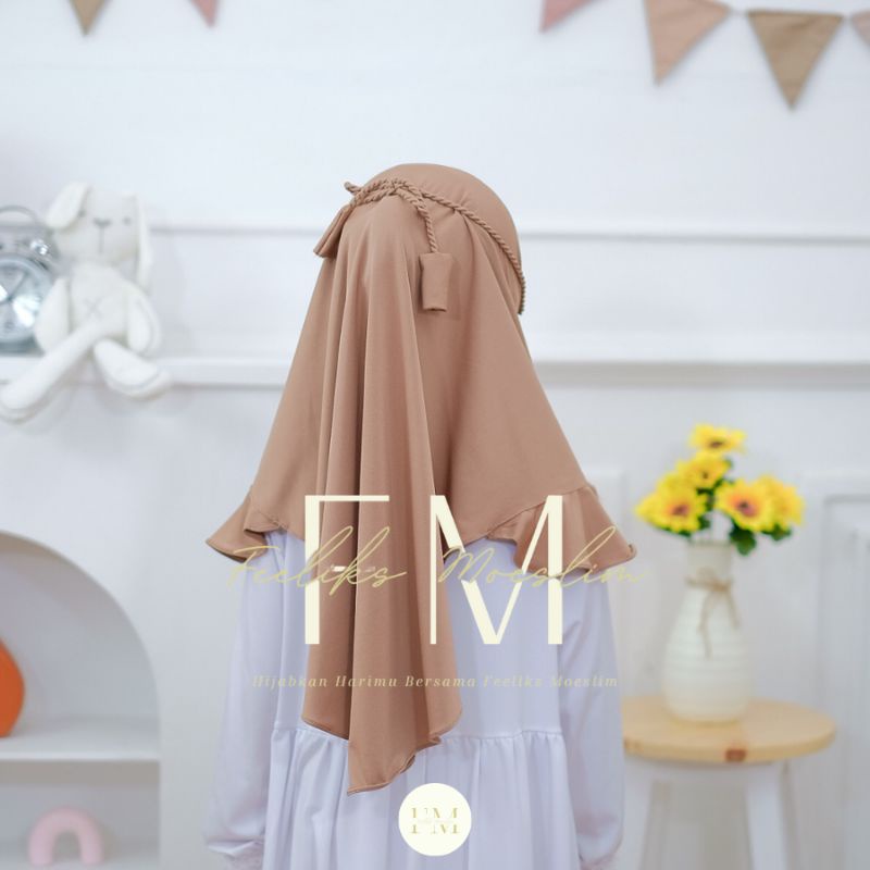 Hijab Anak TK Pet Ropel Marlina Tali Kepang 4-8 Tahun ORIGINAL VIQAST