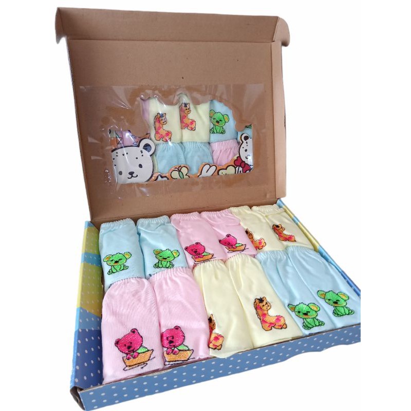 12Pcs Celana Pop Daffa Kado Bayi Baru Lahir-5