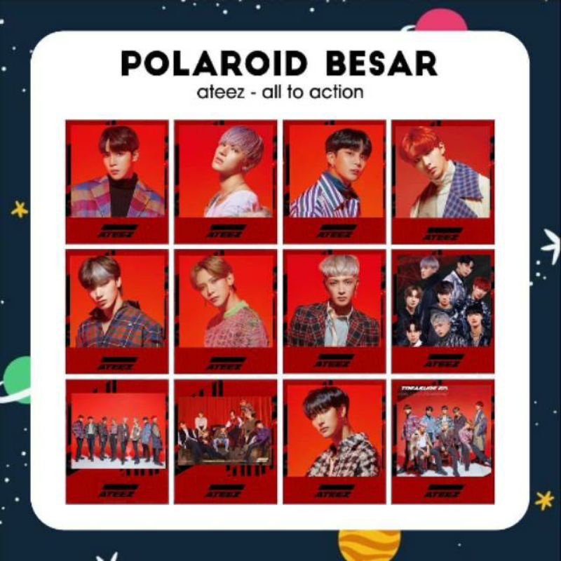 ATEEZ Bunting flag Mini polaroid Polaroid Sign Ateez