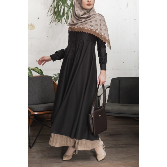 PAKAIAN WANITA TUNIK STYLE KEKINIAN BARU / Vimala Tunic - Black | Zysku Xena