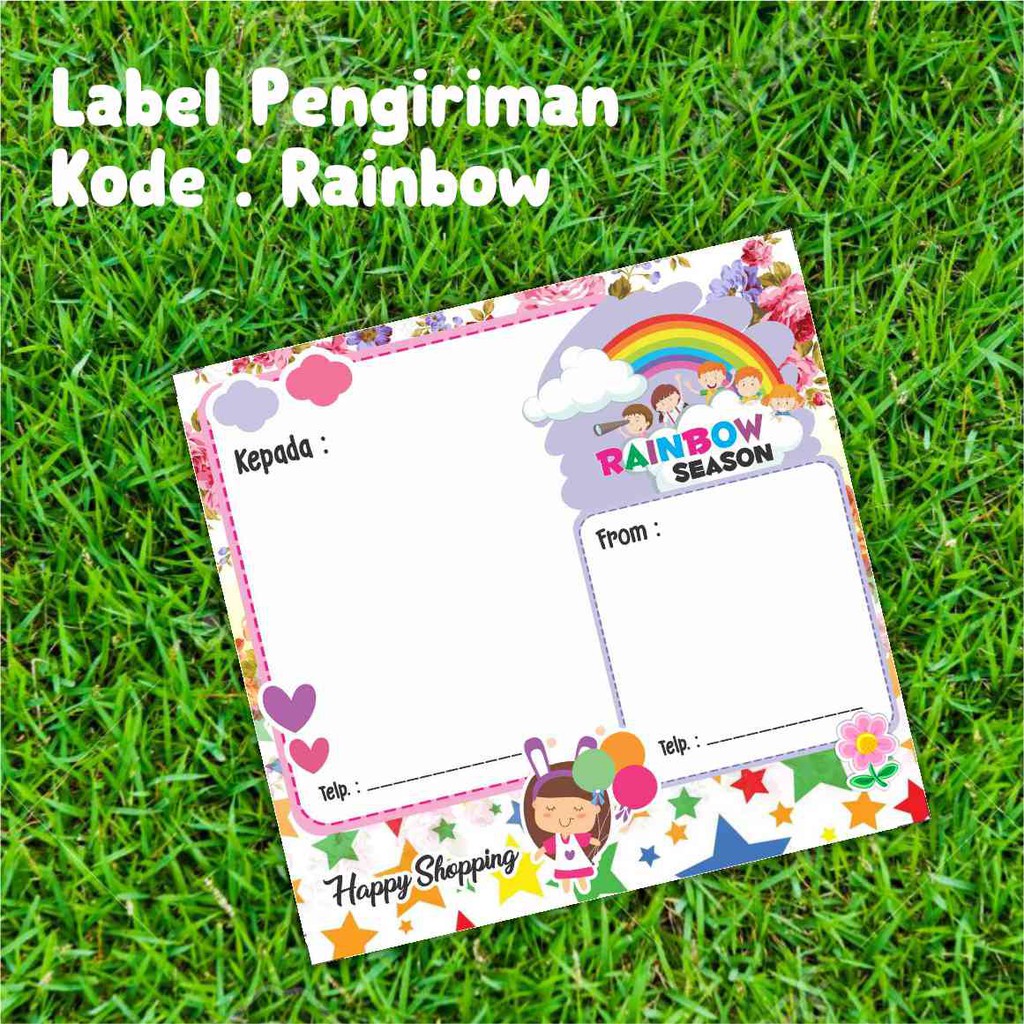 

label pengiriman cantik unik, shipping card