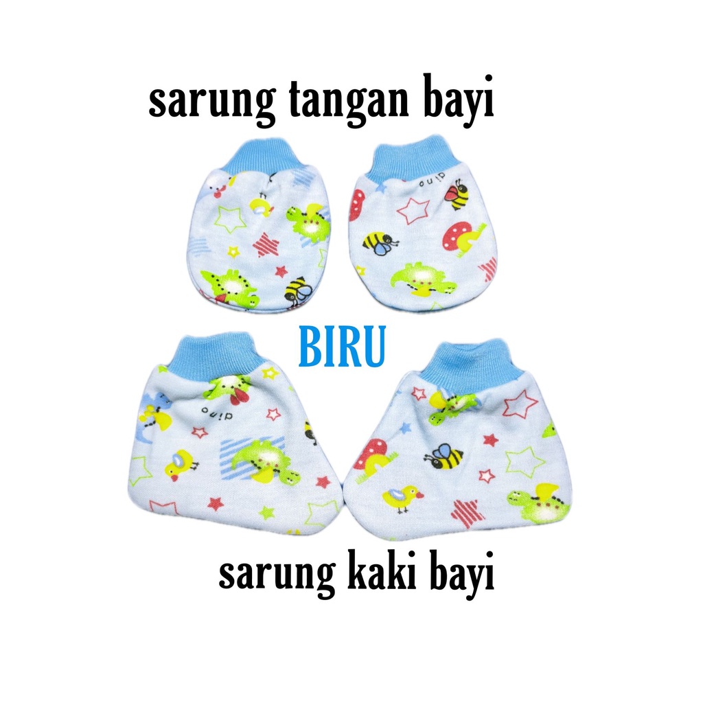 sarung tangan bayi set sarung kaki model rib