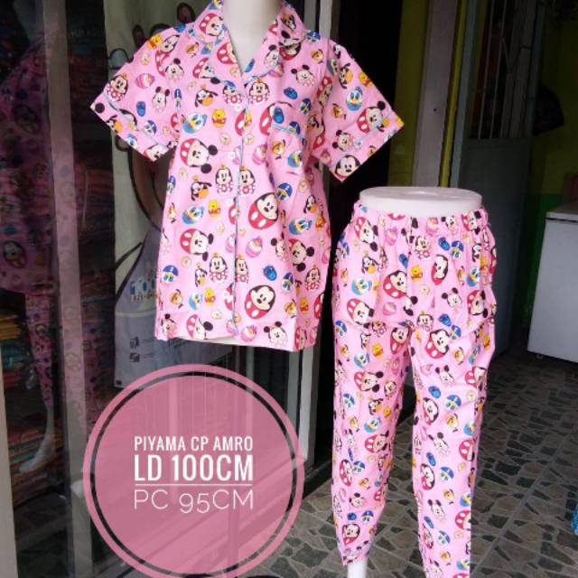 Piyama tidur celana panjang amro/baju tidur set/baju tidur amro/pajamas party/piyama tsum minion