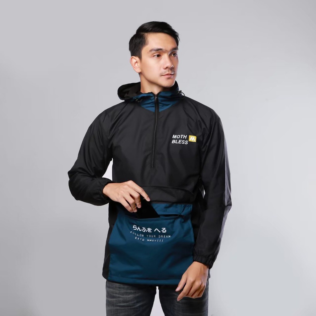 JAKET CAGOULE MTBS PACKABLE PRIA WANITA PREMIUM QUALITY