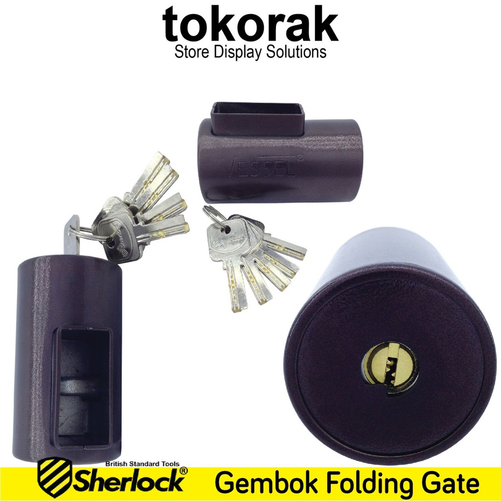 GEMBOK VESSEL FOLDING GATE SHERLOCK GEMBOK TABUNG RUKO GUDANG TOKO