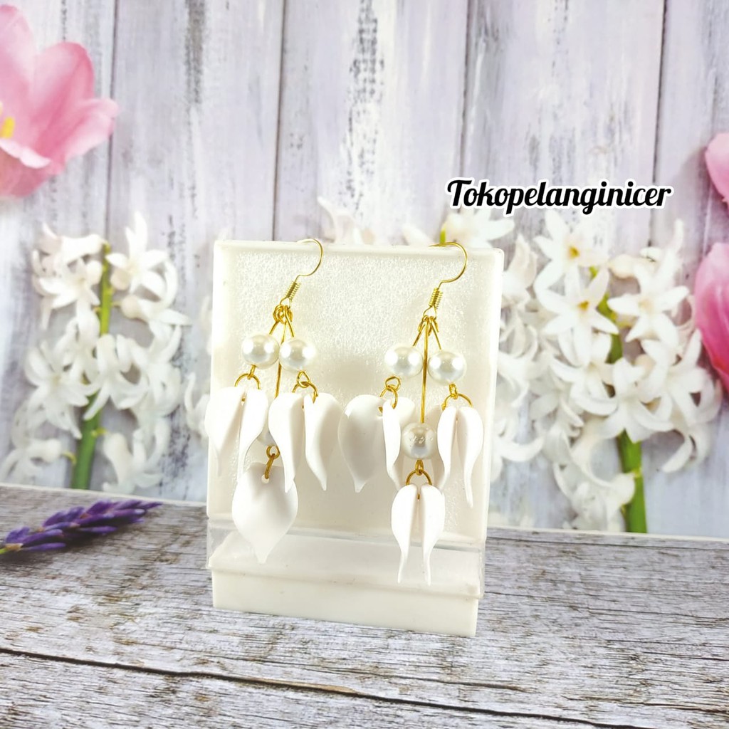 giwang murah anting korea Anting Kekinian Handmade daun Akrilik Murah By Tokopelanginicer